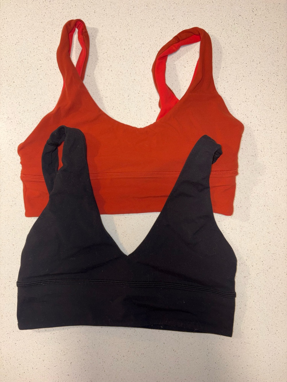 BUNDLE Lululemon Sports Bras Womens Black Orange